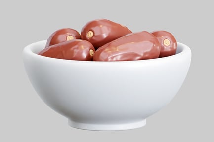 Preview: Delicious Dates In White Bowl