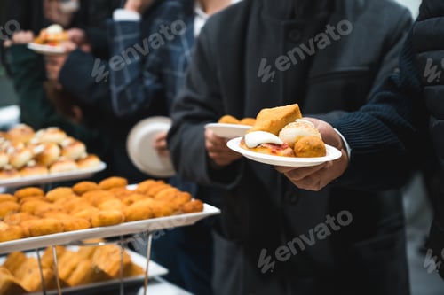 Preview: Catering buffet table with a delicious traditional Sicilian meal
