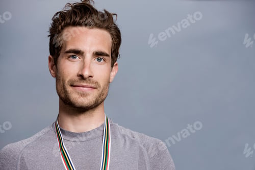 Preview: Runner wearing medal