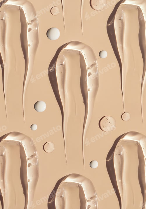 Preview: pattern texture gel serum on pastel beige background