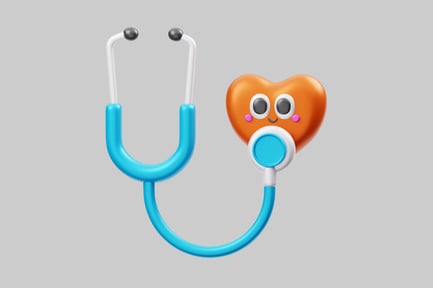 Preview: Cartoon heart with stethoscope tool