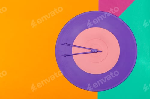 Preview: Colorful abstract circular design on a vibrant wall