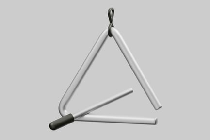 Vista previa: Instrumento triangular de percusión con percusión