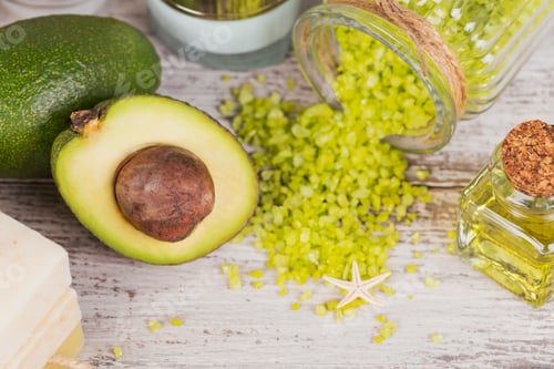 Preview: Natural cosmetic oil and natural handmade soap with avocado