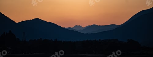 Preview: Majestic Mountain at Sunset with Sky and Cloudscape, Beautiful Landscape Captured