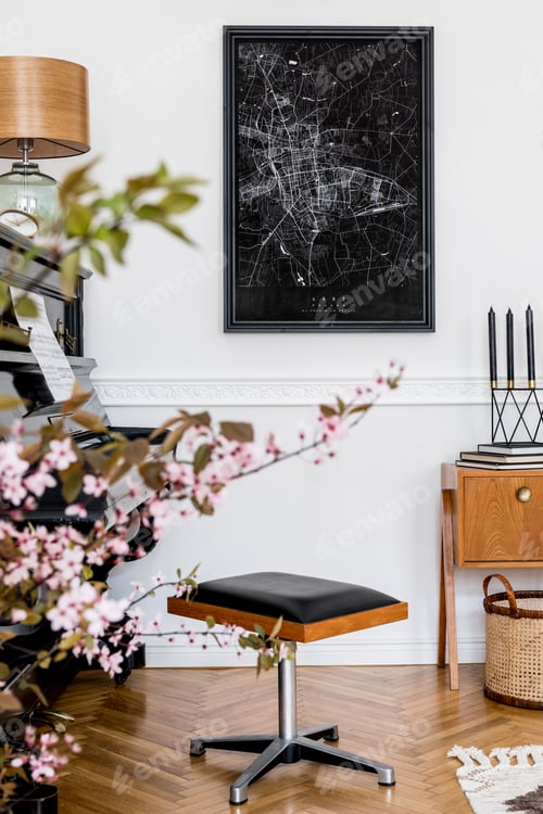 Preview: Stylish composition at living room interior