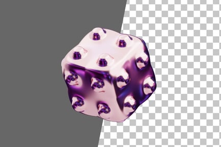 Preview: Chromatic Abstract Metallic Wave 3D Icon