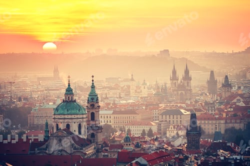 Preview: Prague at the sunrise