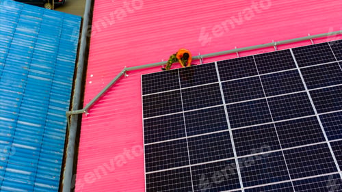 Preview: Solar power panel on roof top