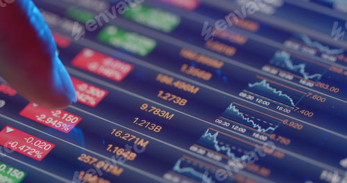 Preview: Using digital tablet computer for analysis stock market