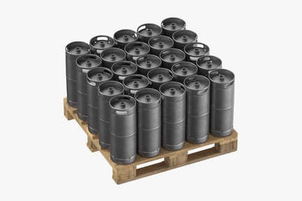Preview: Metal Kegs on Pallet, Industrial Storage