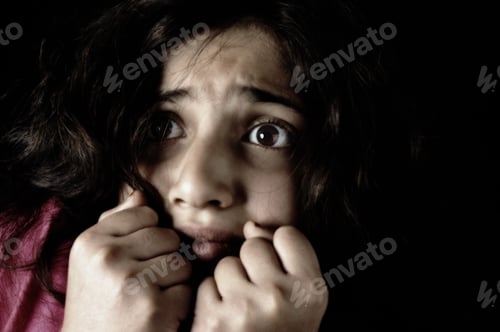 Preview: Low Key Shot Of A Scared And Filthy Brown Haired Child