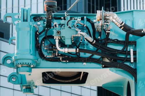 Preview: Hydraulic crane engine.The control system of the crane engine.Lifting hydraulic Department on the