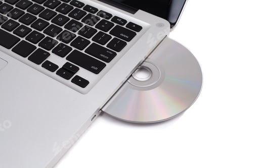 Preview: Closeup Image From A Laptop And A Cdrom / Dvd Rom Reader