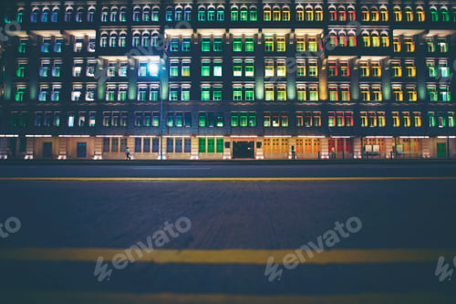 Preview: abstract texture background of building night light