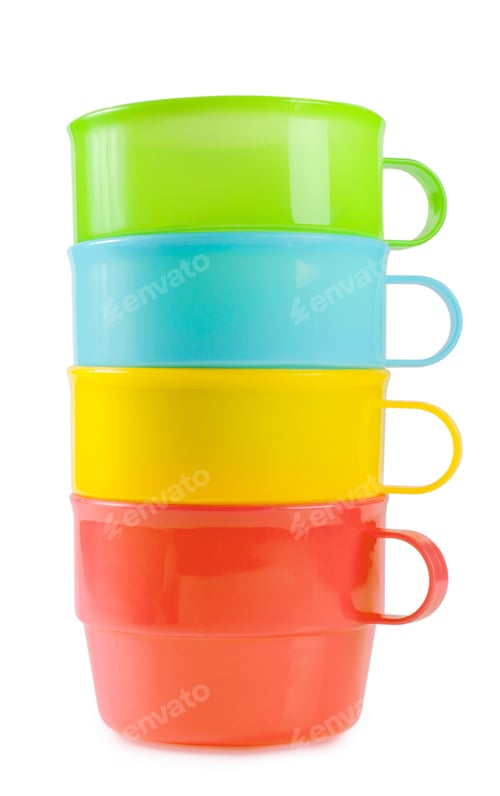 Preview: Pyramid of plastic cups