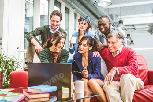 Preview: Creative team working in the office