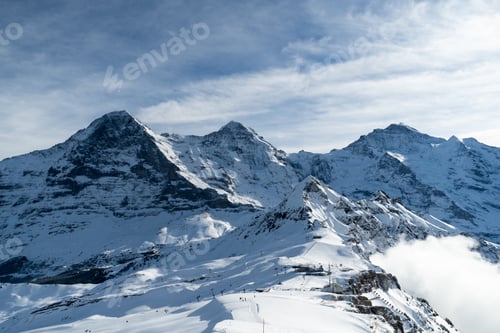 Preview: Eiger, Monch and Jungfrau Mountains. Switzerland