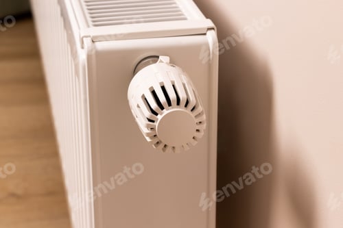 Preview: Control valve of home heating radiator. Temperature regulator