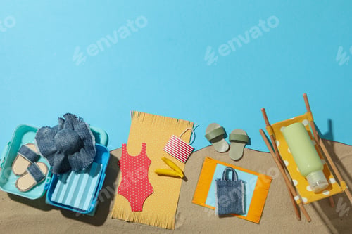 Preview: The concept of summer holidays, a place to rest on the beach.