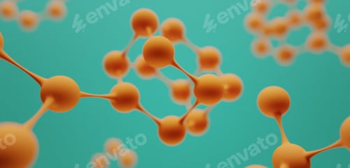 Preview: 3D illustration. atom connection concept. Abstrack background. Science