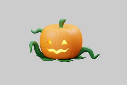 Preview: Jack-o'-lantern with vines