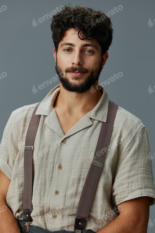 Preview: Person man portrait isolated young face adult guy happy handsome confident background