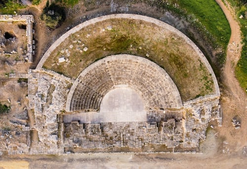 Preview: Aerial view of the archaeological site of Nea Paphos