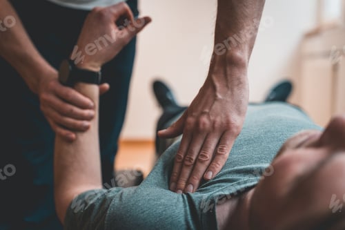 Preview: Closeup of massage and stretching