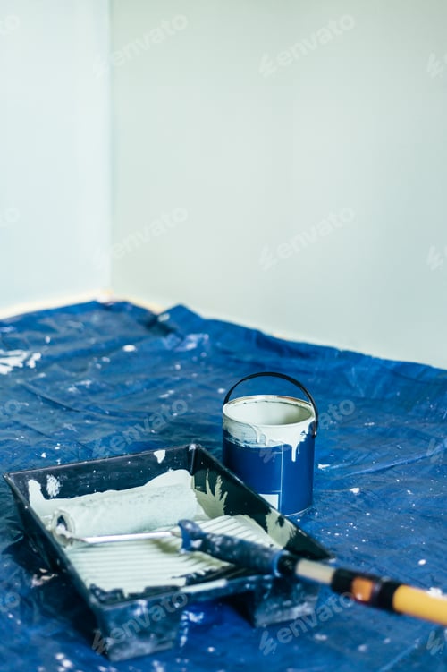 Preview: Man is painting wall