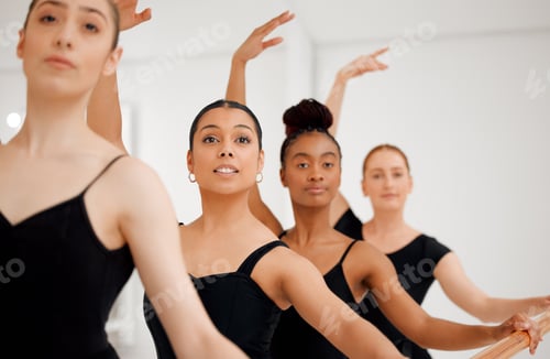 Preview: A journey of devotion. Shot of a group of ballet dancers practicing a routine.