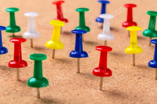 Preview: Pin board texture for background and colorful pins