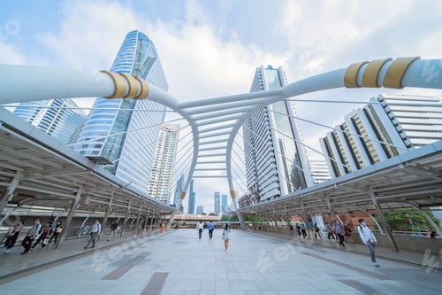 Preview: Bangkok Downtown. Thailand. Financial district and business in urban city in Asia.