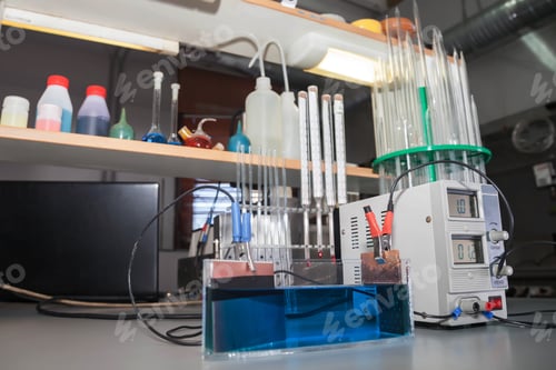 Preview: Equipment for electrolysis in chemical laboratory
