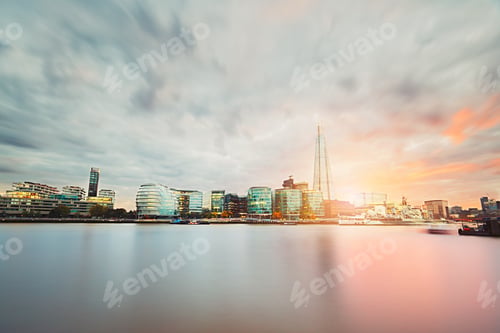 London at the sunset