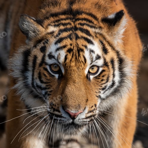 Preview: Close up view portrait of a Siberian tiger