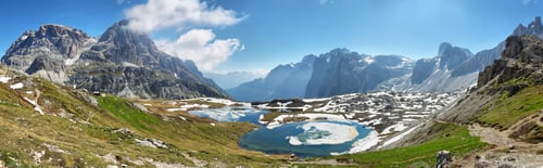 Preview: Laghi dei Piani, mountain lakes near refuge Locatelli and Val Fiscalina, Southern Tyrol.