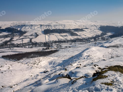 Preview: Winter landscape in the North York Moors National Park in North Yorkshire in the northeast of