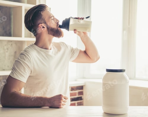Preview: Man with sport nutrition