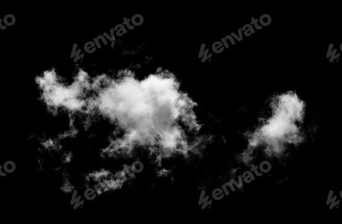 Preview: clouds on black background