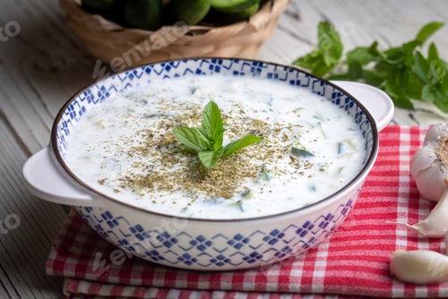 Preview: Traditional delicious appetizer; tzatziki (Turkish name; cacik)