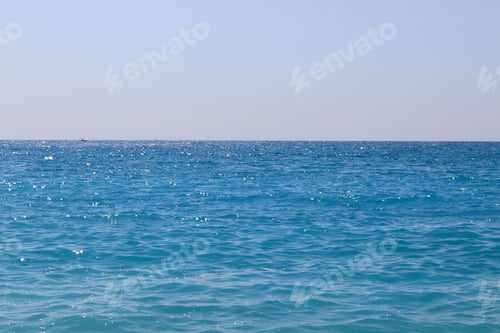 Preview: Wavy seascape. Tropical summer vacation concept