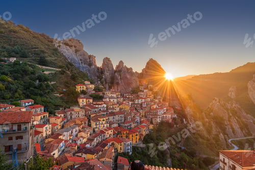 Preview: Castelmezzano, Italy in the Basilicata at Dawn