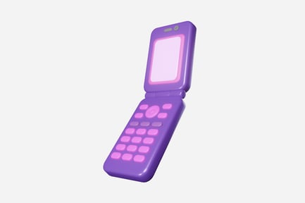 Visualização: Ilustração 3D do Flip Phone