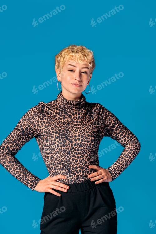 Preview: Expressive Young Woman in Studio Shot