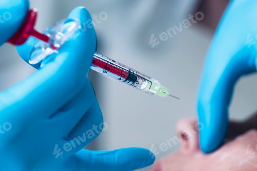 Preview: Hyaluronic Acid Injection. Cosmetic Anti-Aging Face Treatment