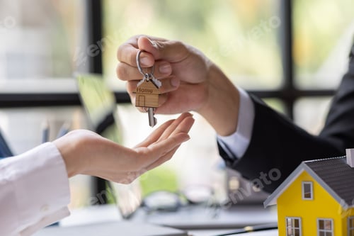 Preview: Real estate broker agent presenting and consult to customer to decision making sign insurance form a