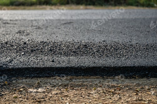 Preview: New asphalt tarmac texture road of repairing on the damaged highway