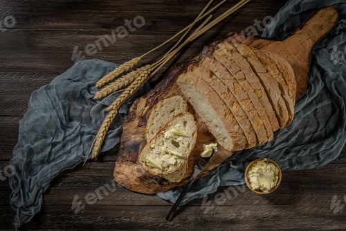 Preview: Wheat bread with a butter