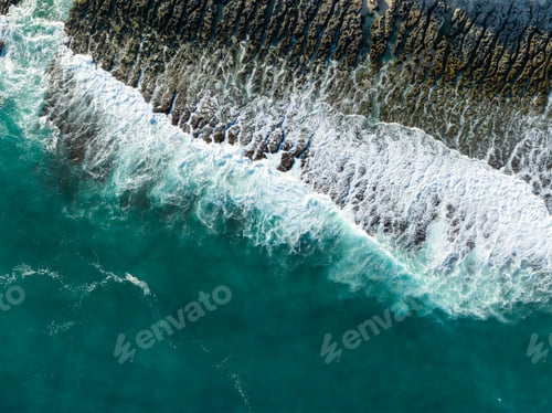 Preview: Drone fly over the sea coastline
